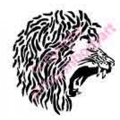 0266 lion head reusable stencil